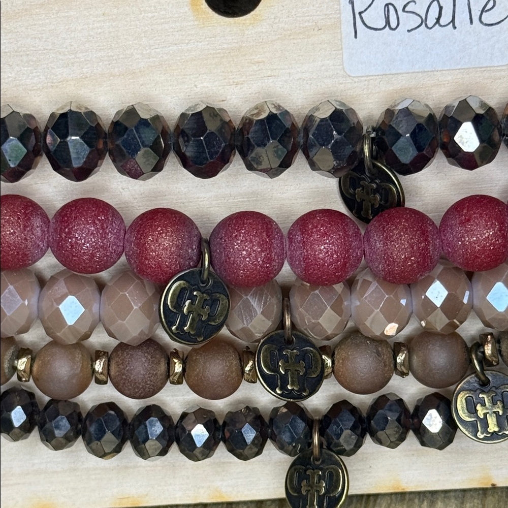 Pink Panache Rosalie Beaded Bracelet Stack - Picture 6 of 7